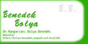 benedek bolya business card